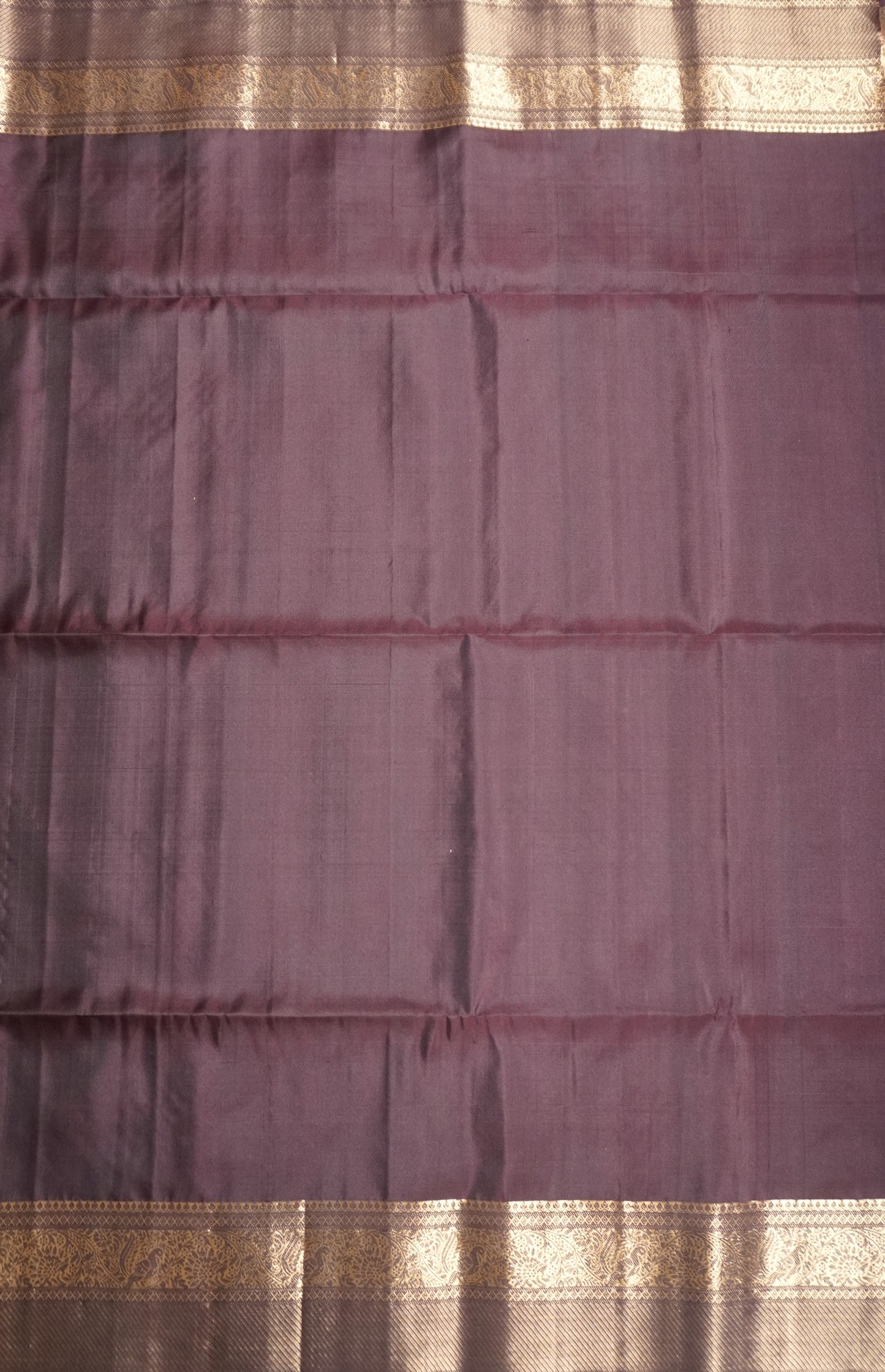Wine & Deep Maroon Handloom Kanchipuram Soft Silk Saree