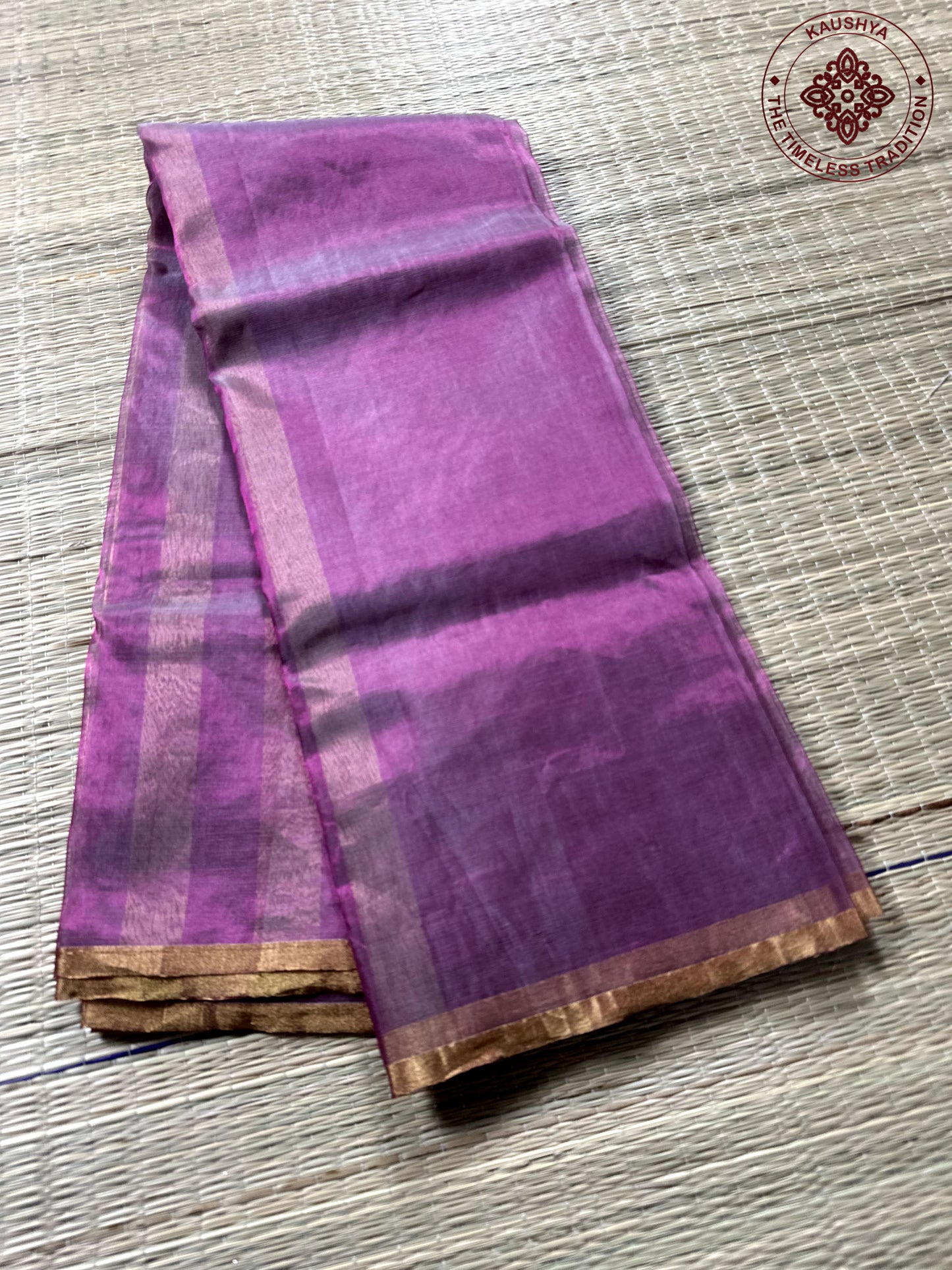 Pink Tissue Chanderi Silk Cotton Saree