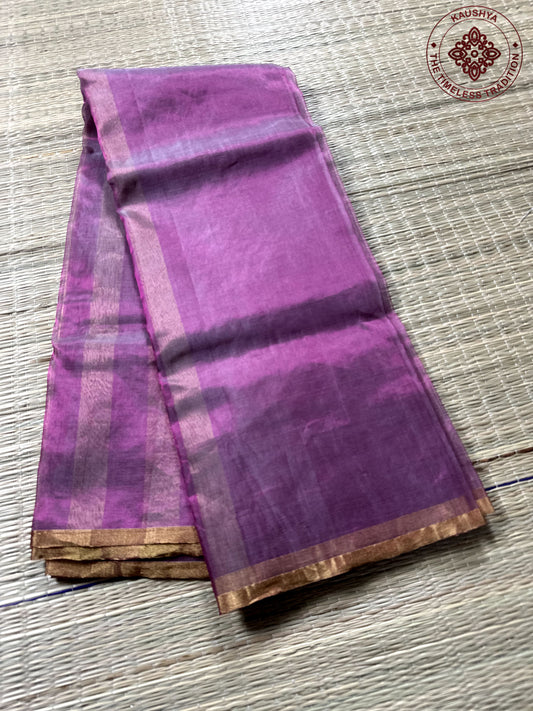 Pink Tissue Chanderi Silk Cotton Saree