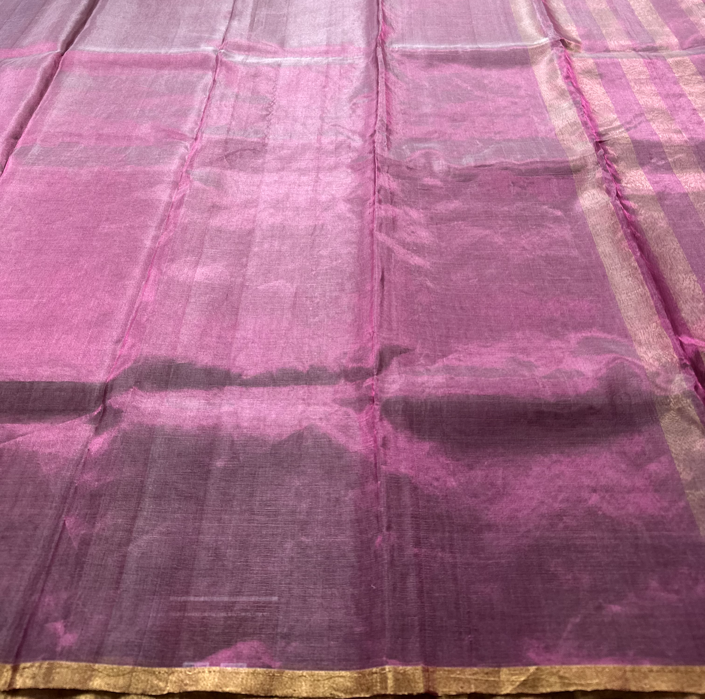 Pink Tissue Chanderi Silk Cotton Saree