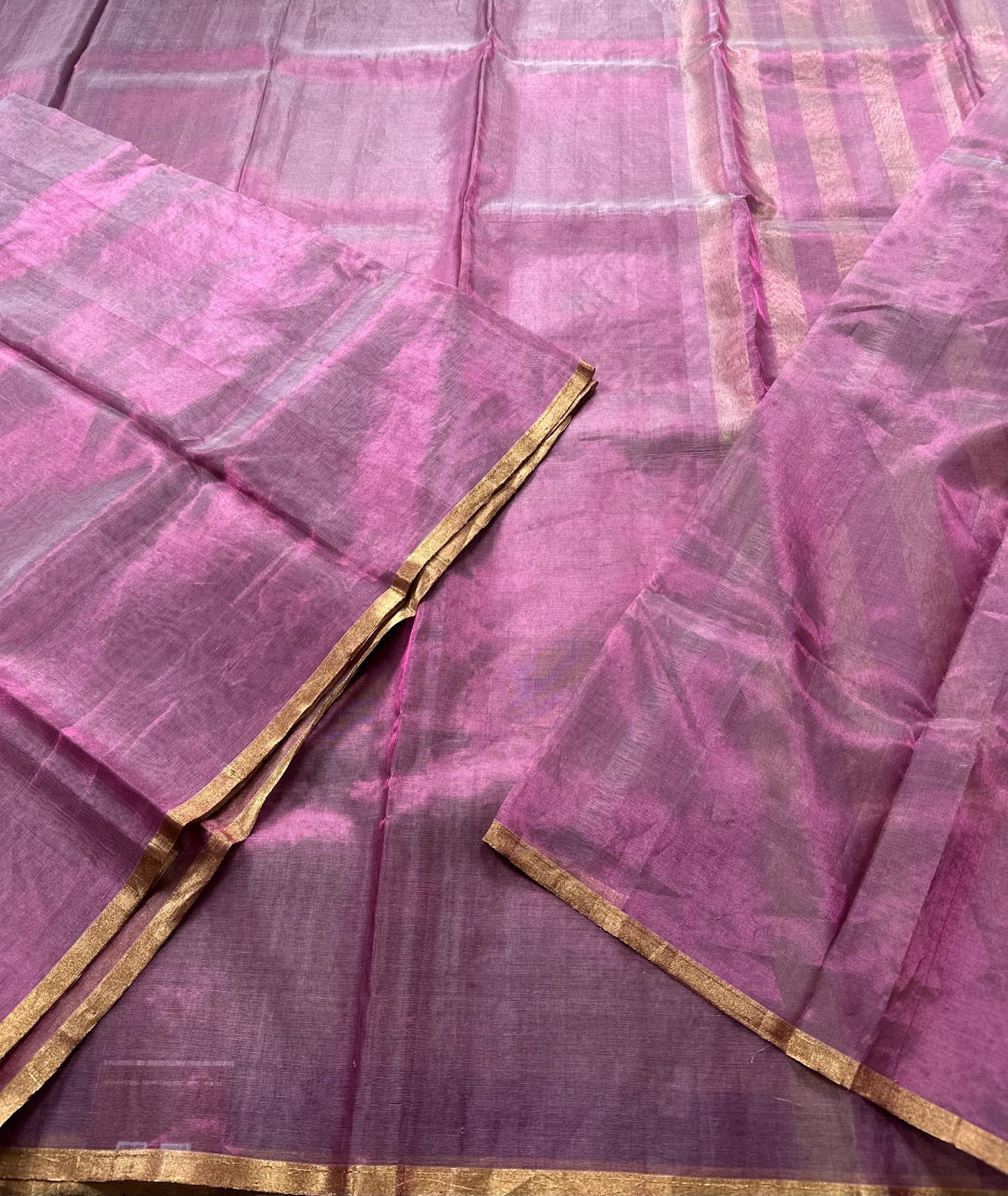 Pink Tissue Chanderi Silk Cotton Saree