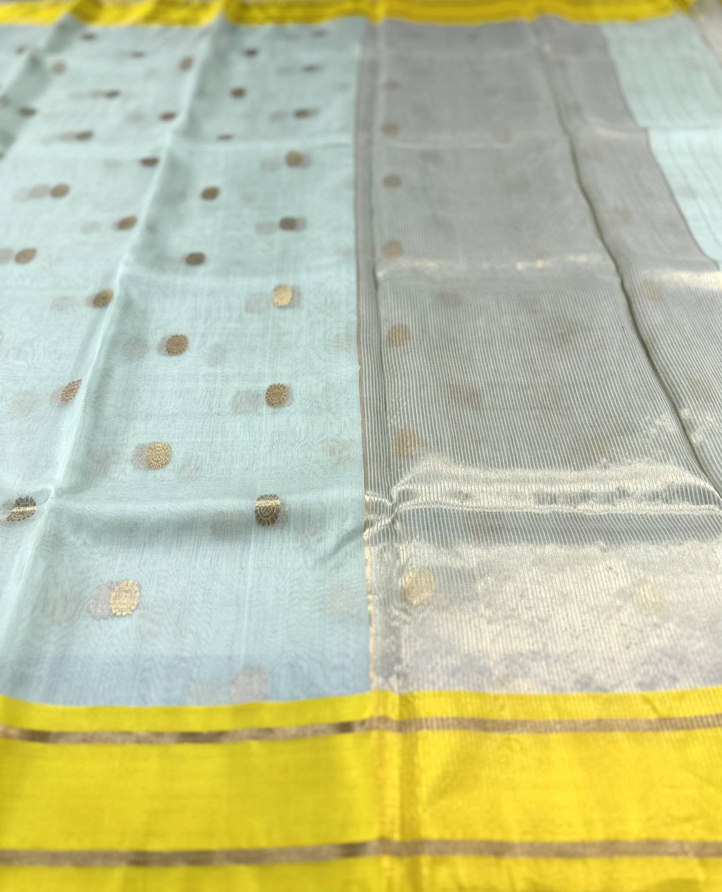Pestal Green Chanderi Silk Saree