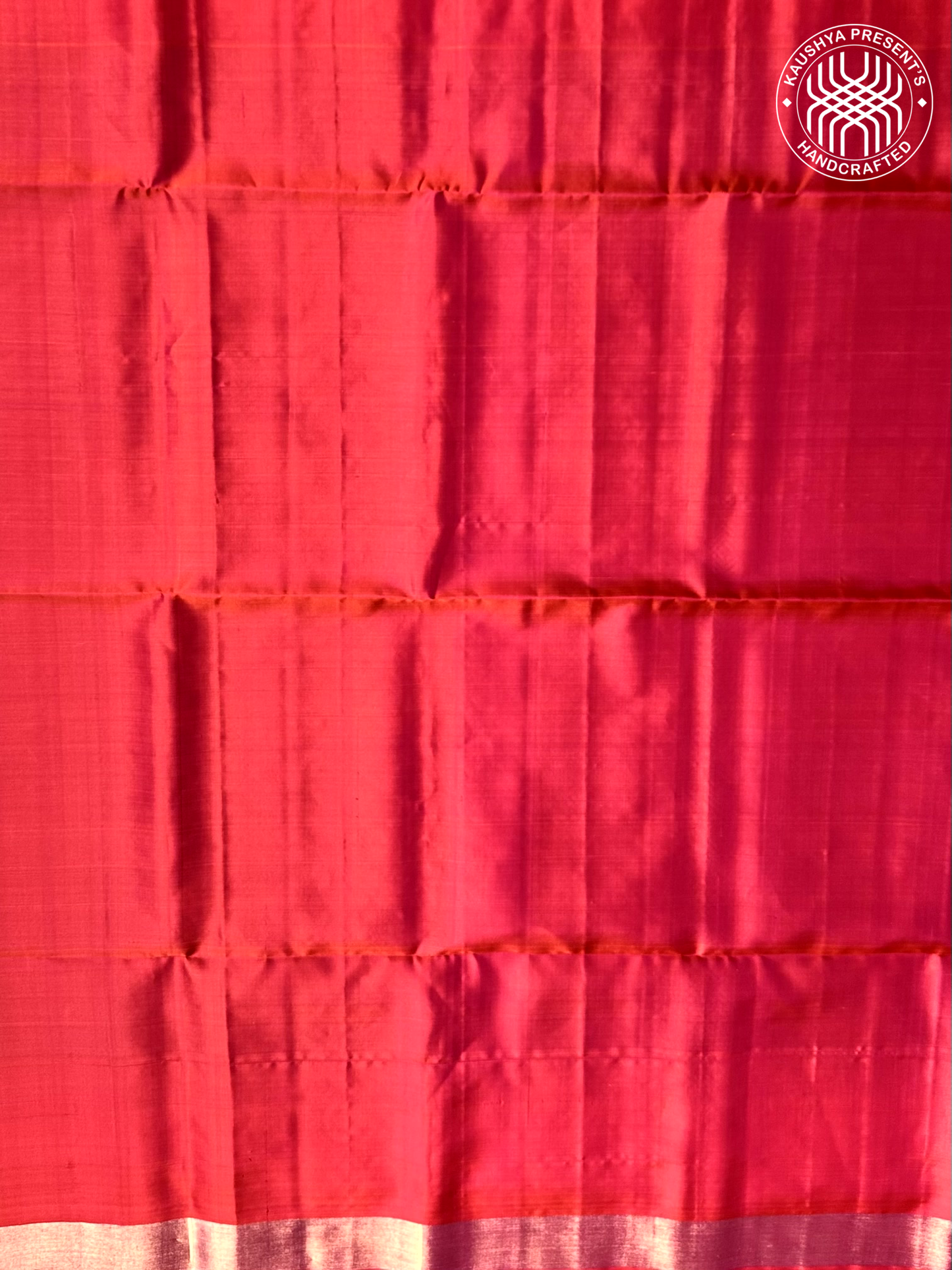 Purple & orange Handloom Kanchipuram Soft Silk Saree
