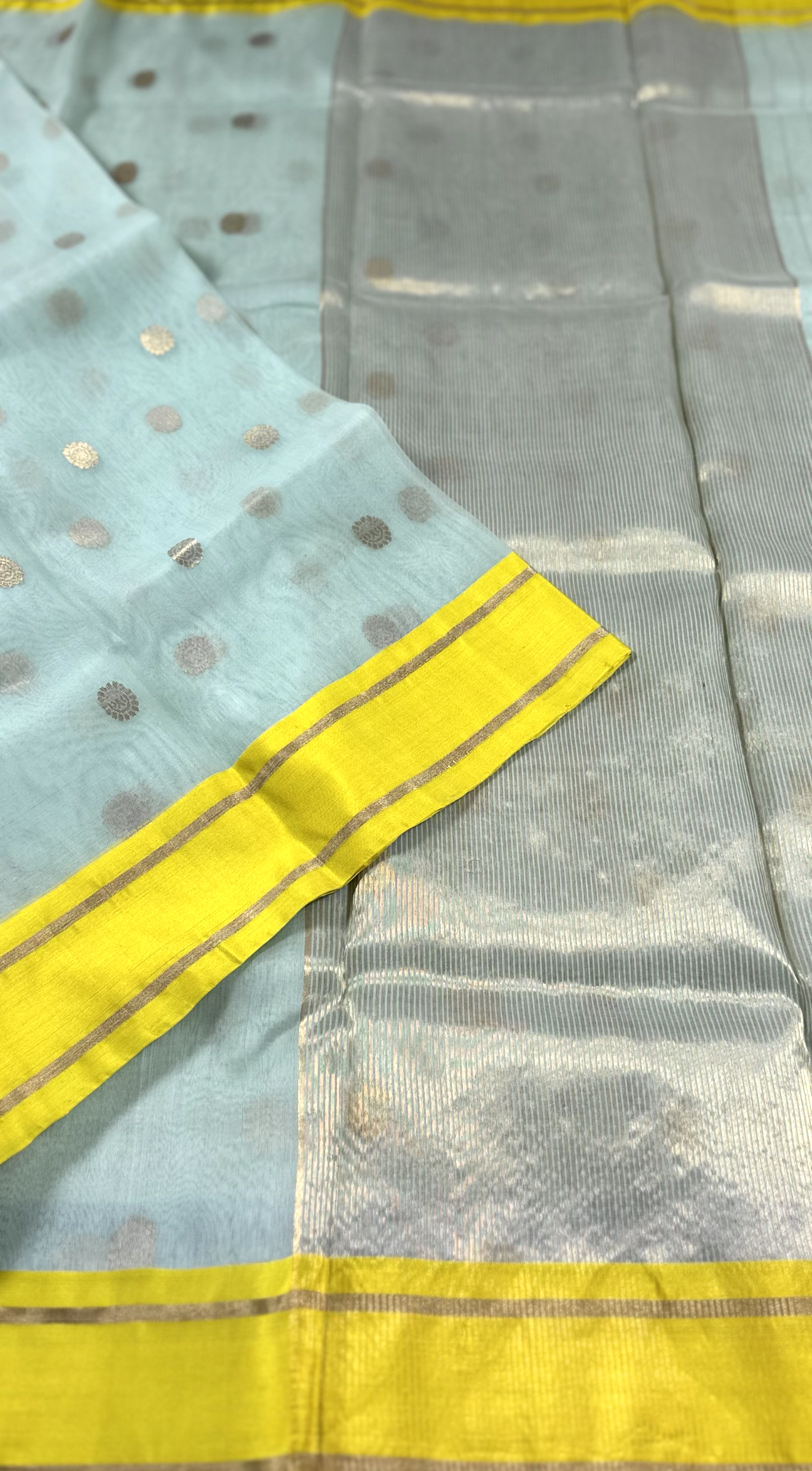 Pestal Green Chanderi Silk Saree