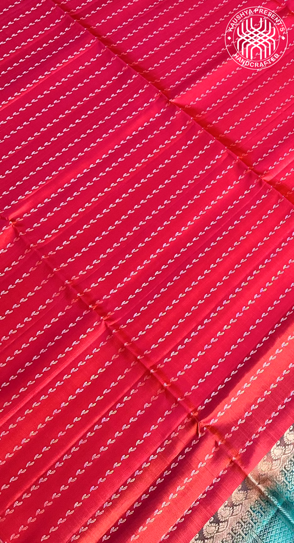 Pink & Orange Dual Tone Handloom Kanchipuram Soft Silk Saree