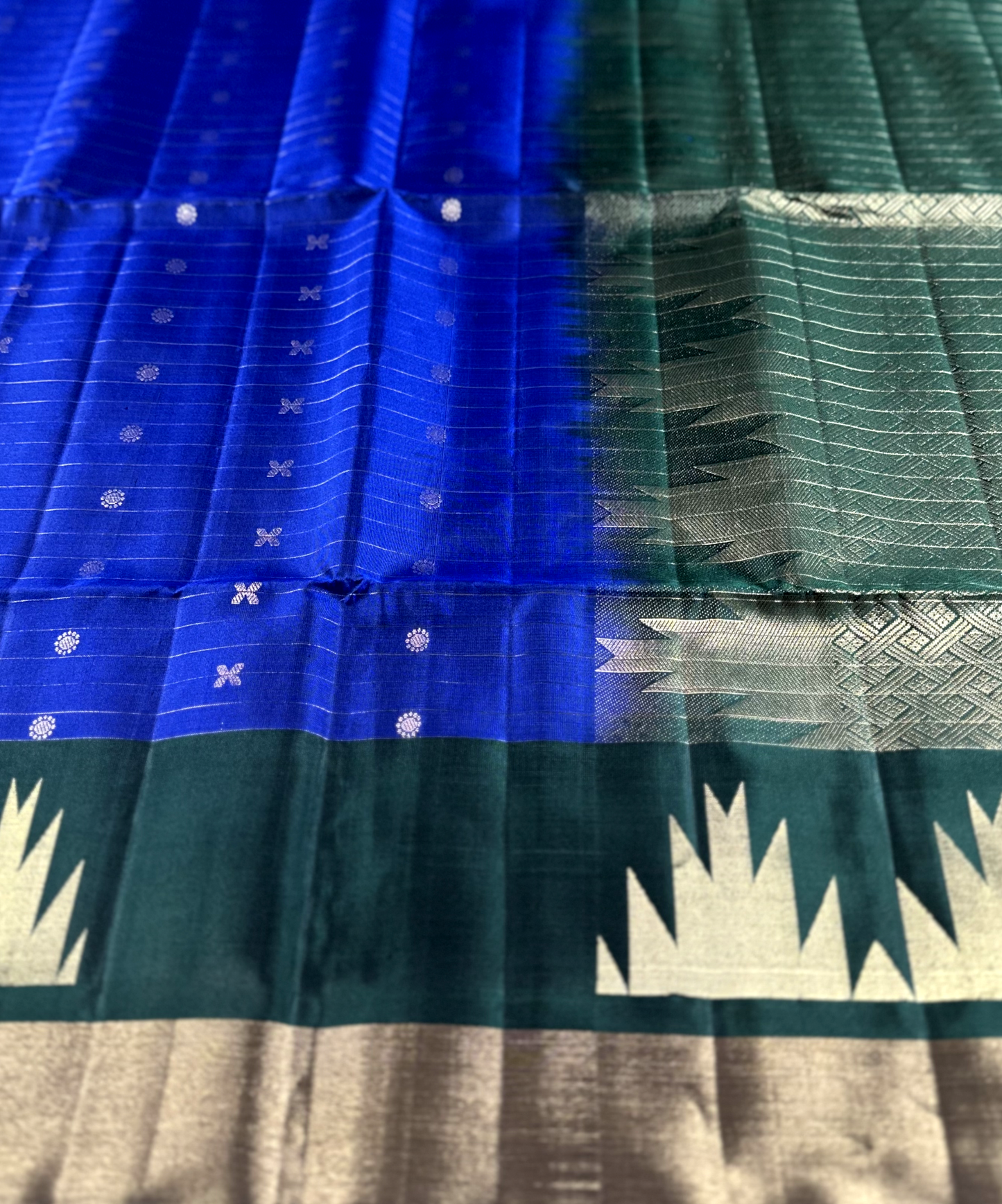 Royal Blue Handloom Kanchipuram Soft Silk Saree