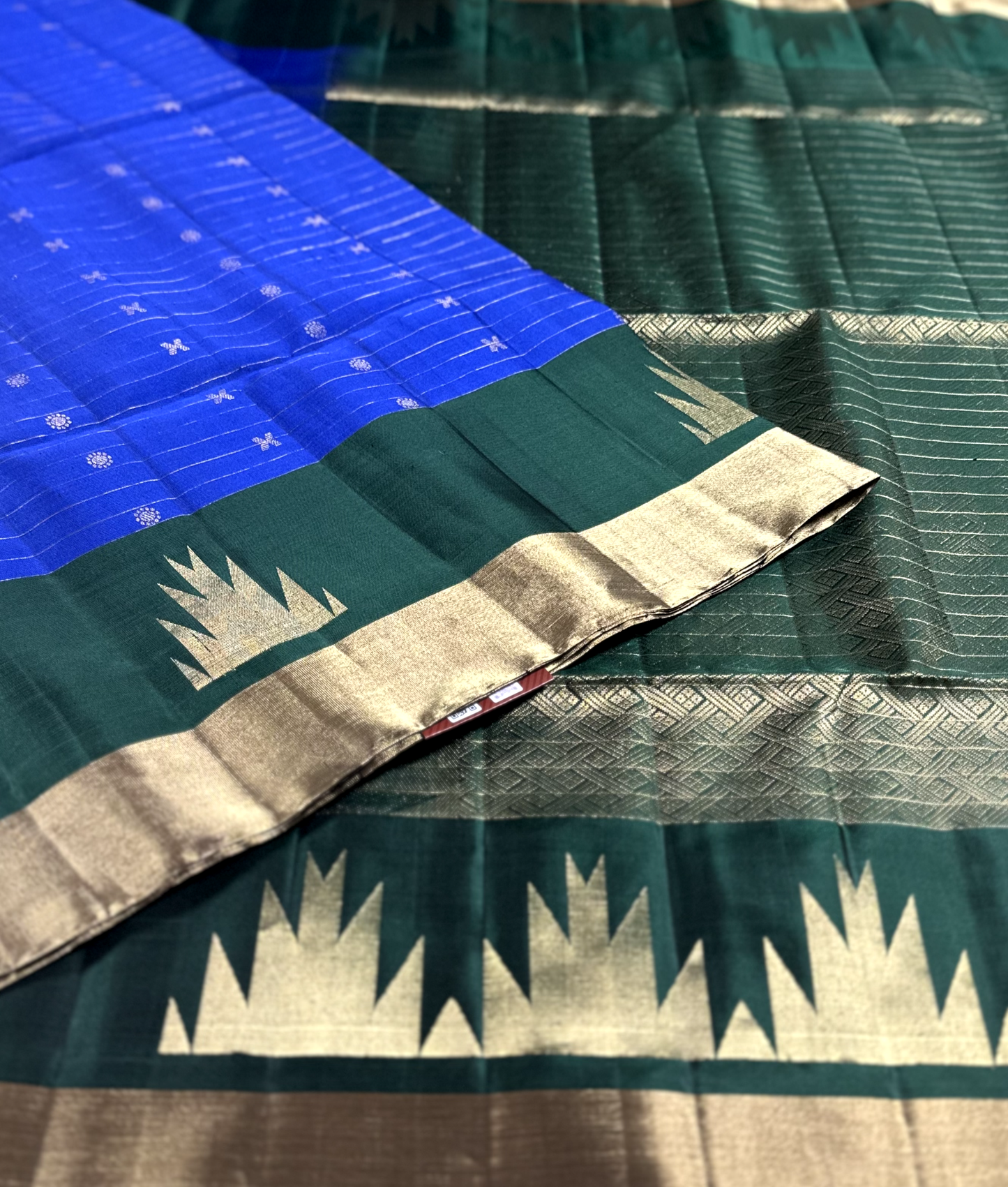 Royal Blue Handloom Kanchipuram Soft Silk Saree