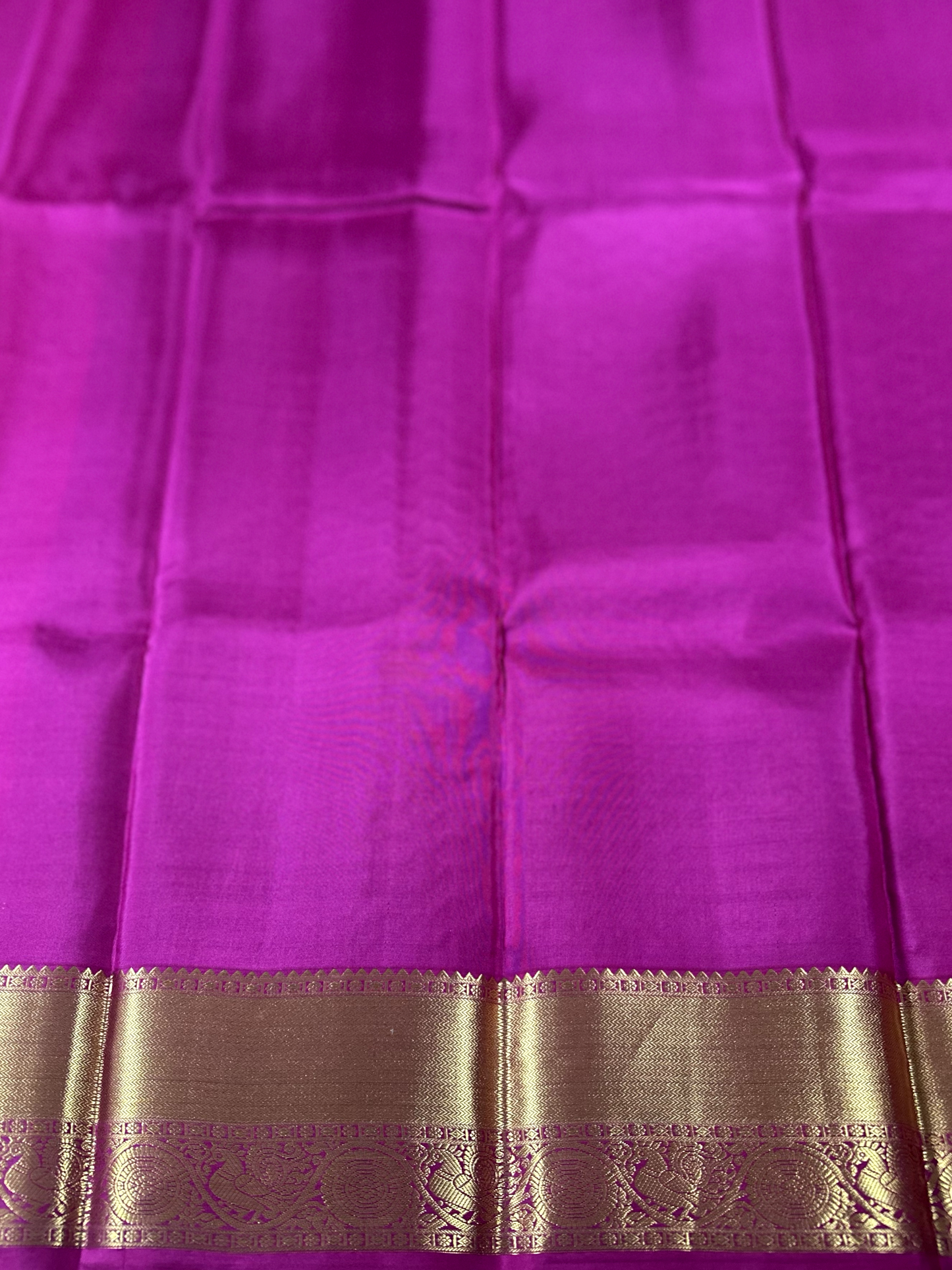 Parrot Green & Rani Pink Kanchipuram Pure Silk Saree