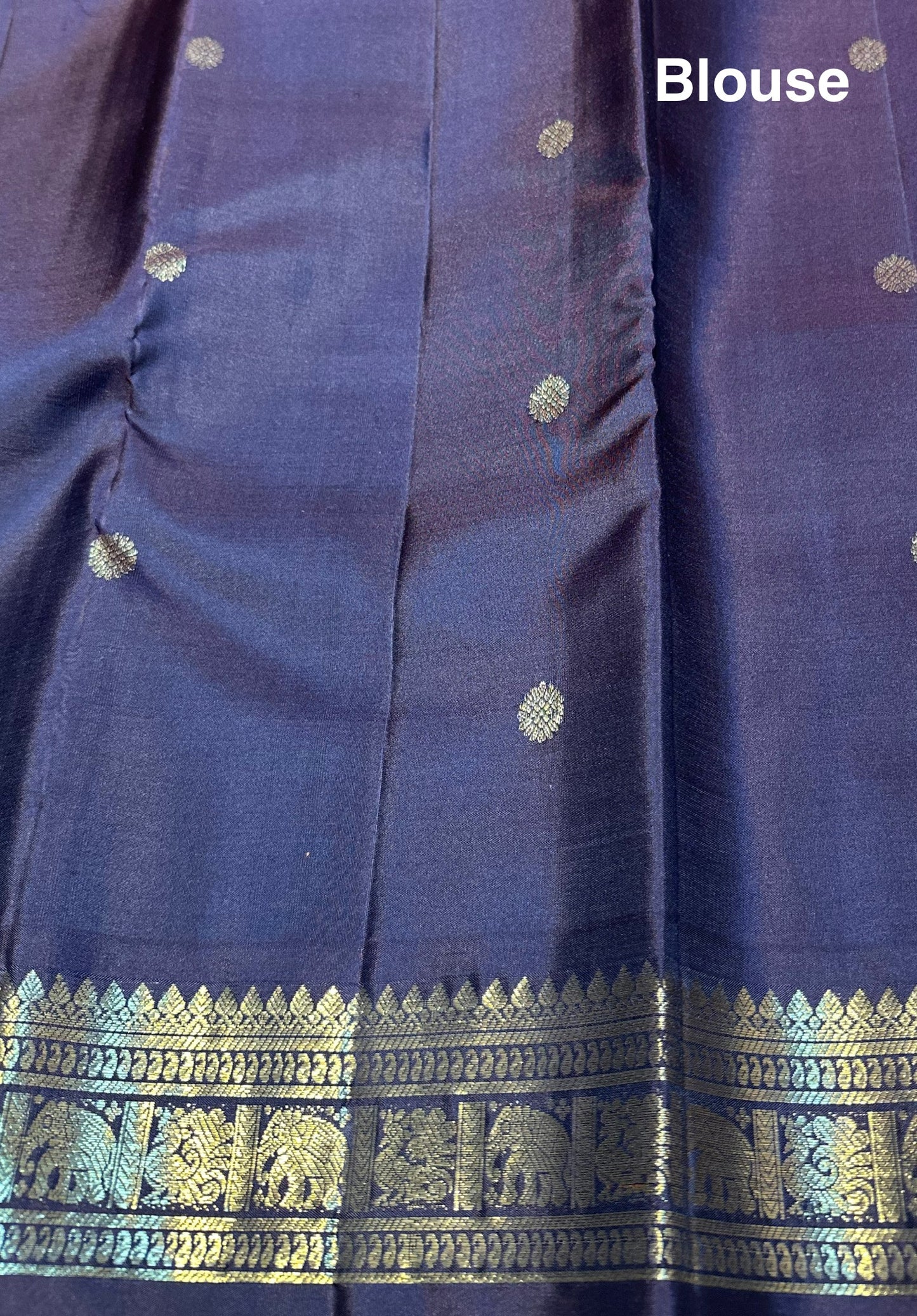 Rust Orange & Deep Brown Kanchipuram Pure Silk Saree with 2g zari