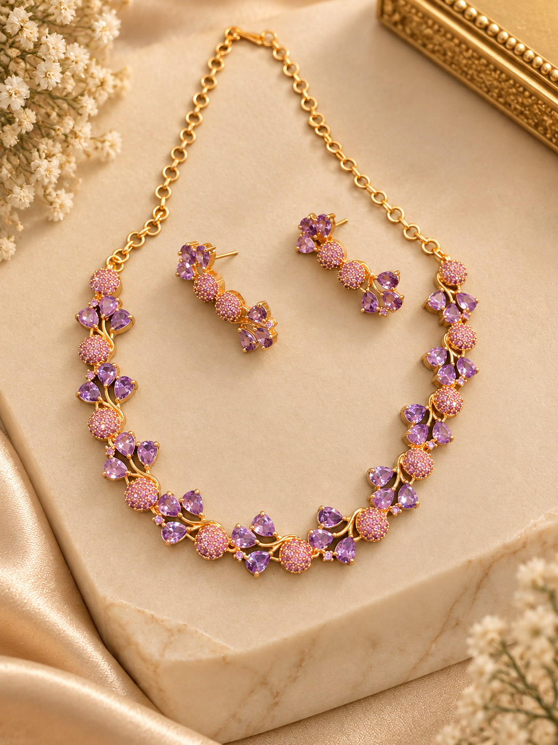 Lavender Crystal Bloom Set