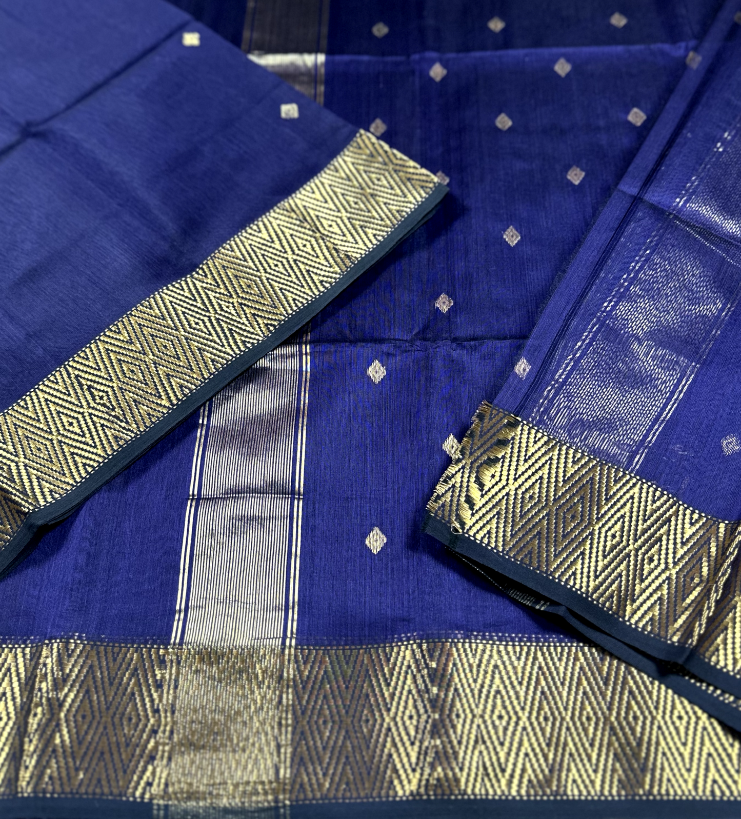 Purple Dual Tone Maheshwari Silk Cotton Saree