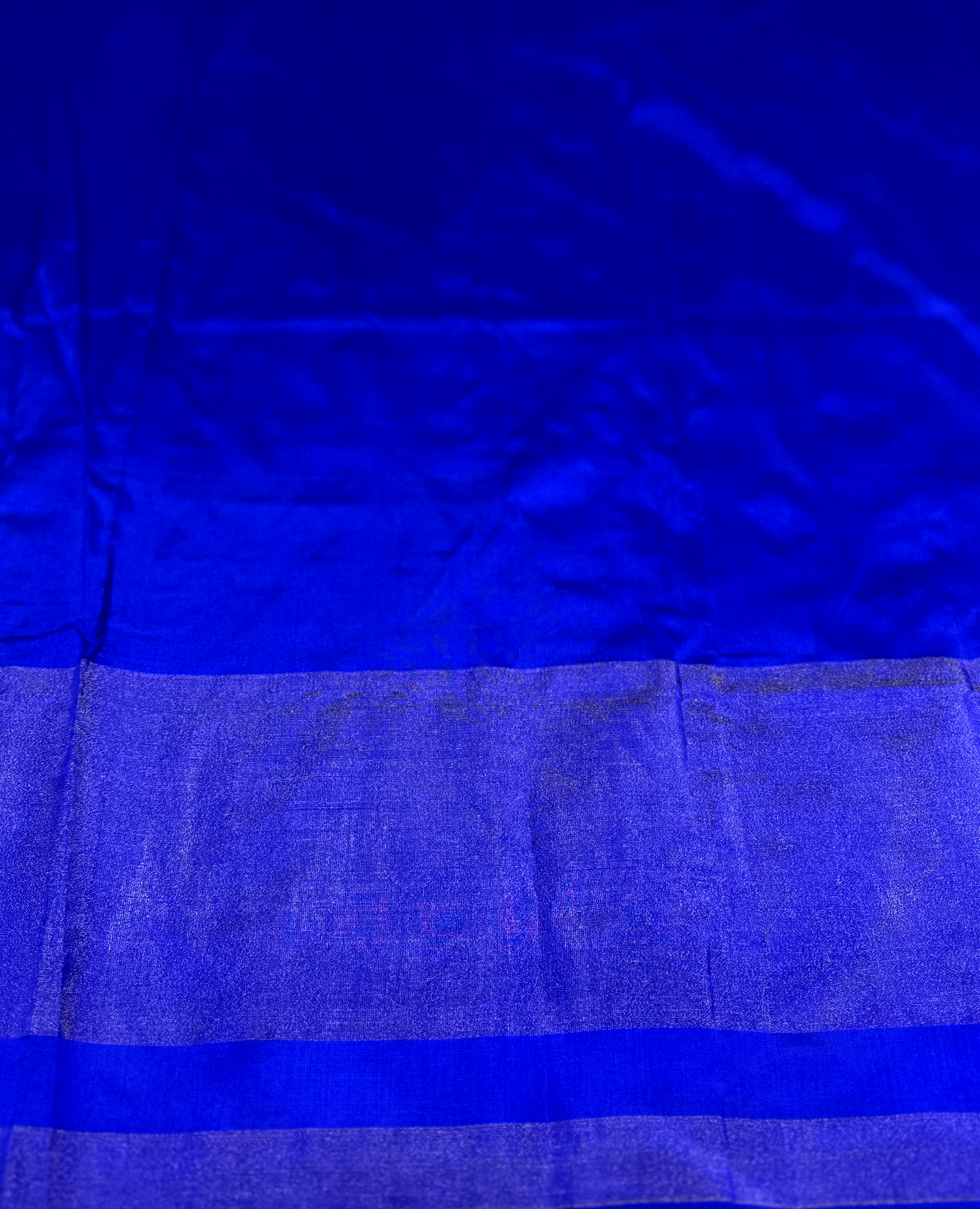 Yellow & Navy Pochampally Pure Silk Saree