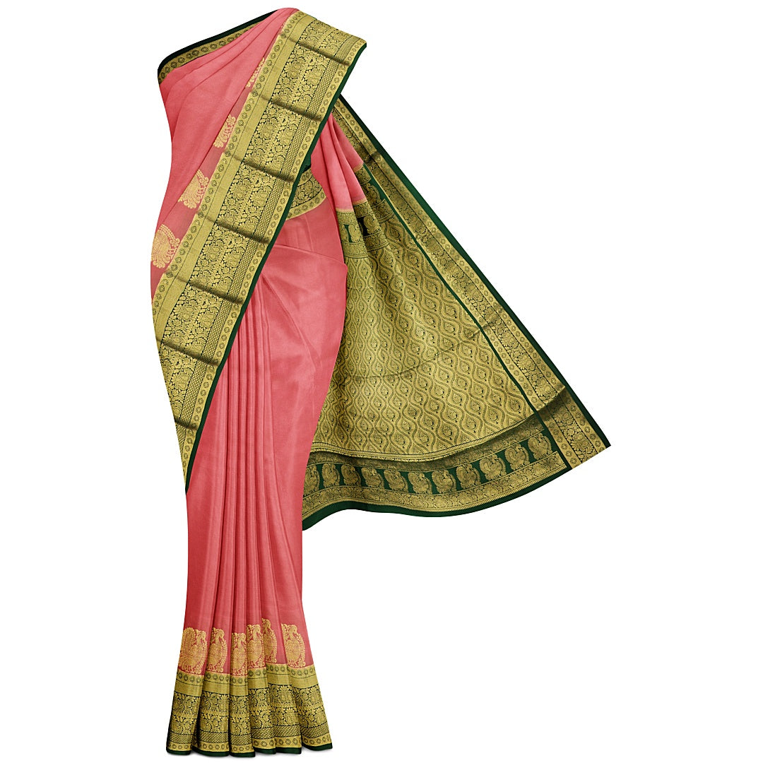 Pink Pure Silk Mysore Crepe Saree