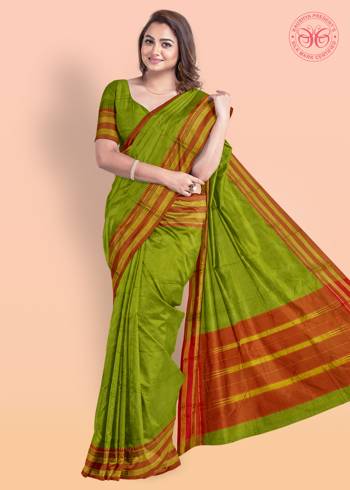 Green Pure Silk Narayanpet Saree