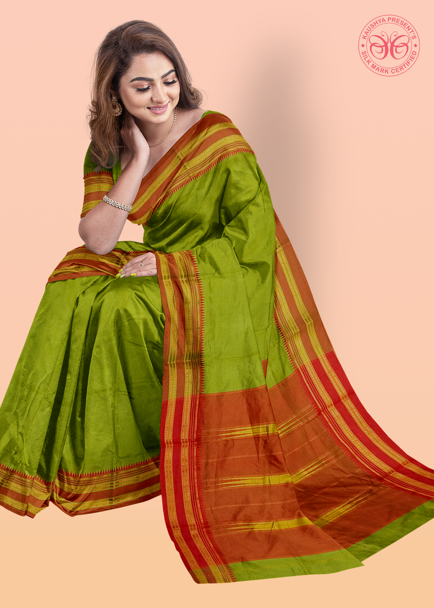Green Pure Silk Narayanpet Saree