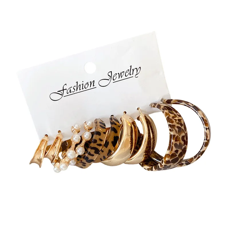 Ethnic Style Round Geometric Acrylic Earrings