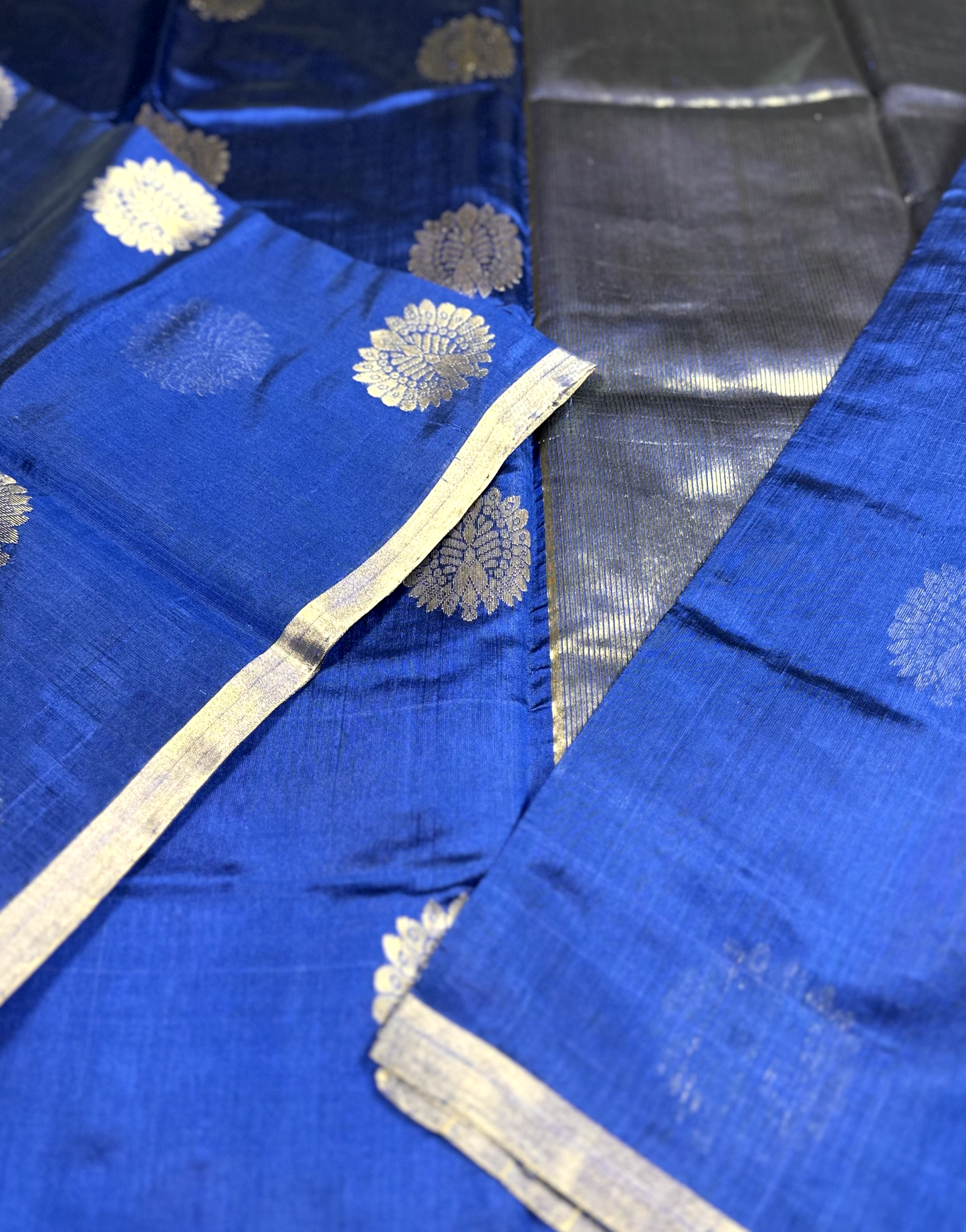 Royal Blue Chanderi Silk Saree
