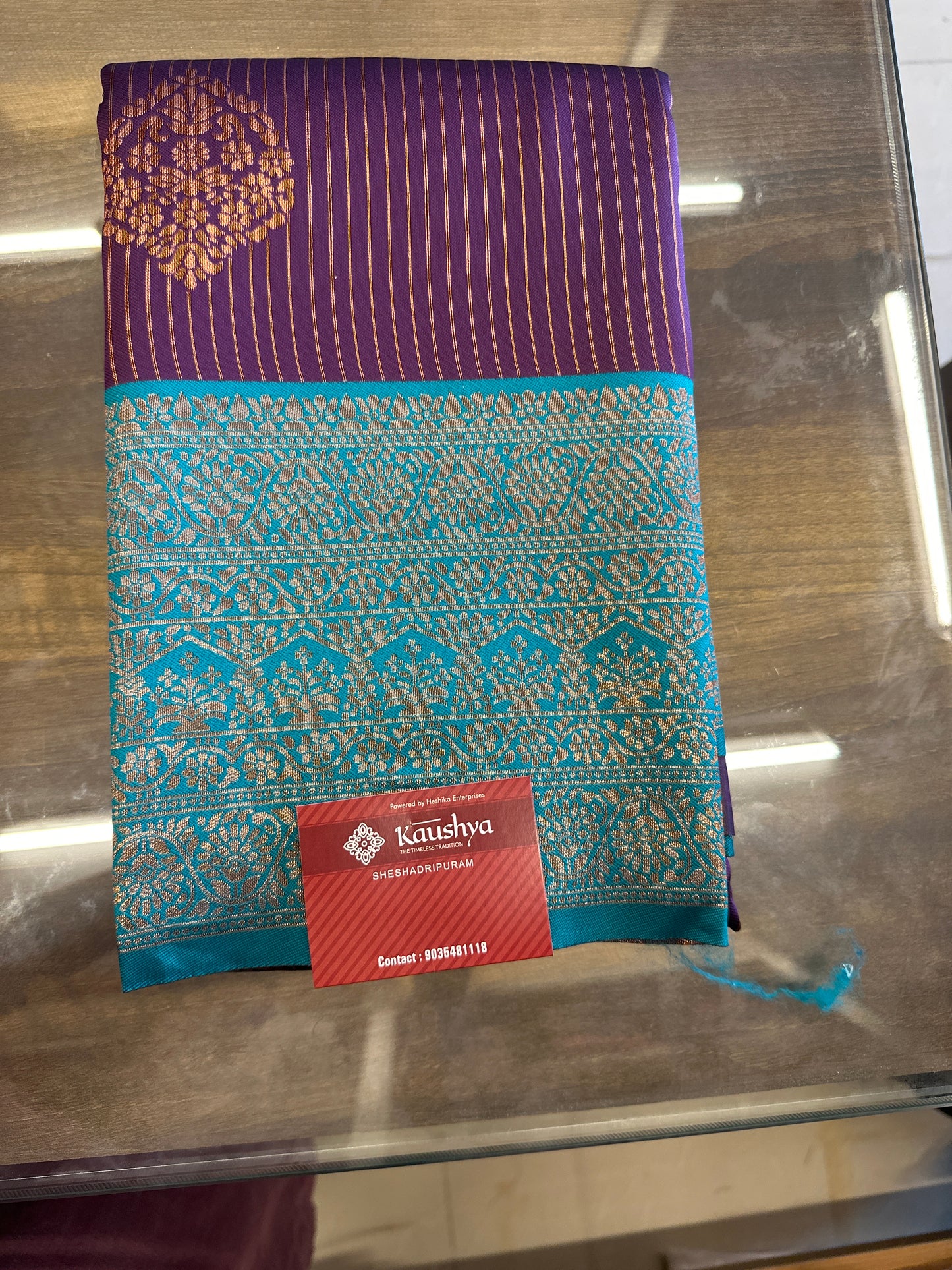 Semi Silk Saree with lines