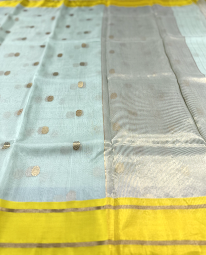 Pestal Green Chanderi Silk Saree