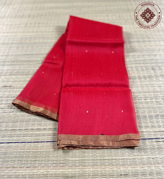 Red Katan Silk Saree