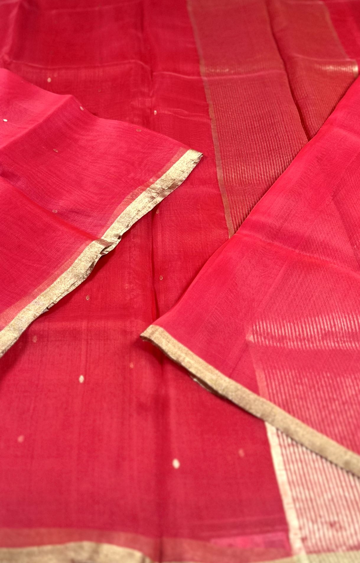Red Katan Silk Saree