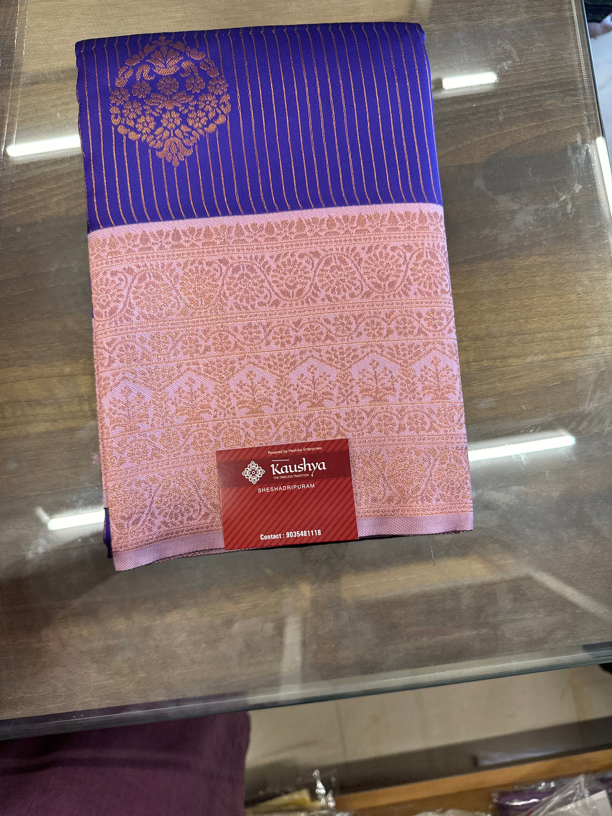 Semi Silk Saree with lines