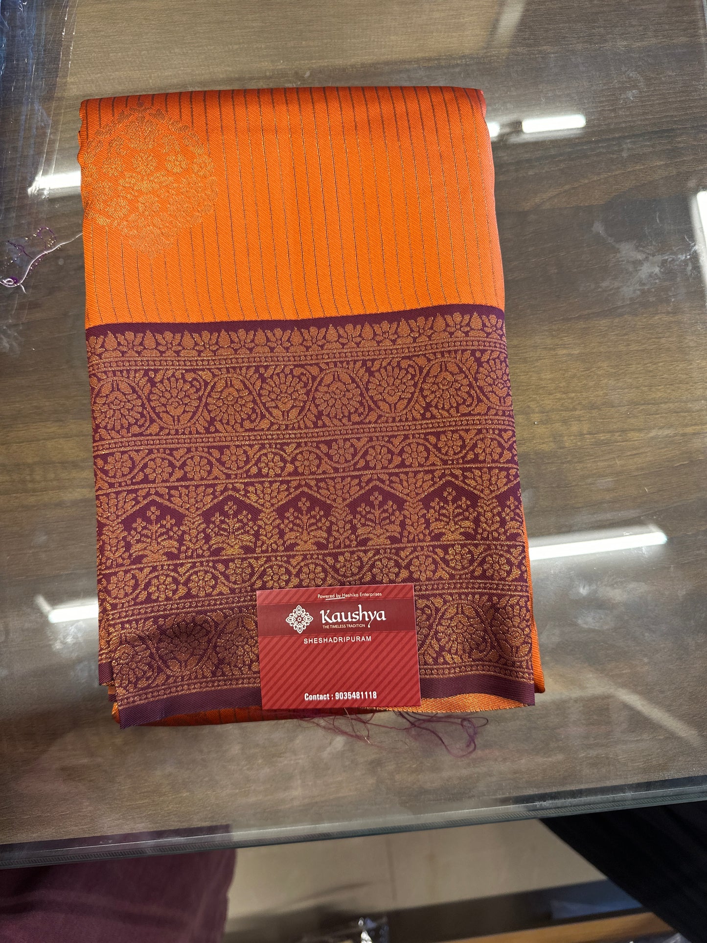 Semi Silk Saree with lines