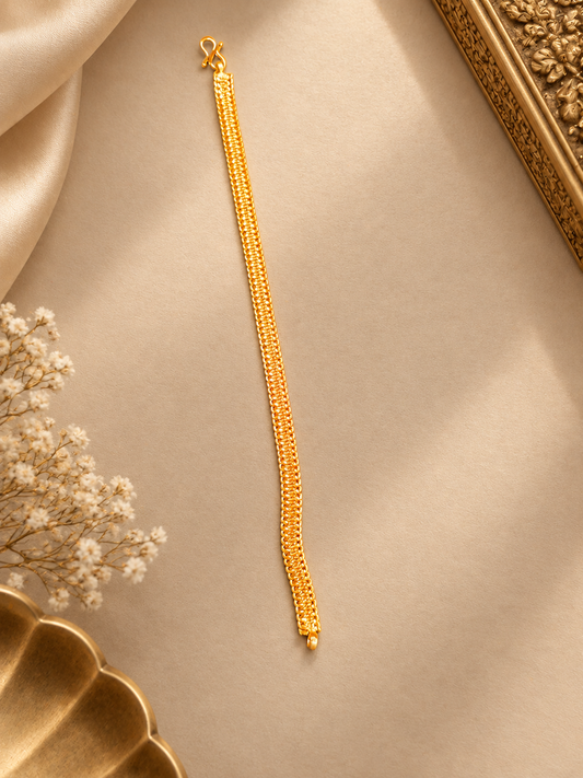 Mesh Design  Gold Plated  Bracelet