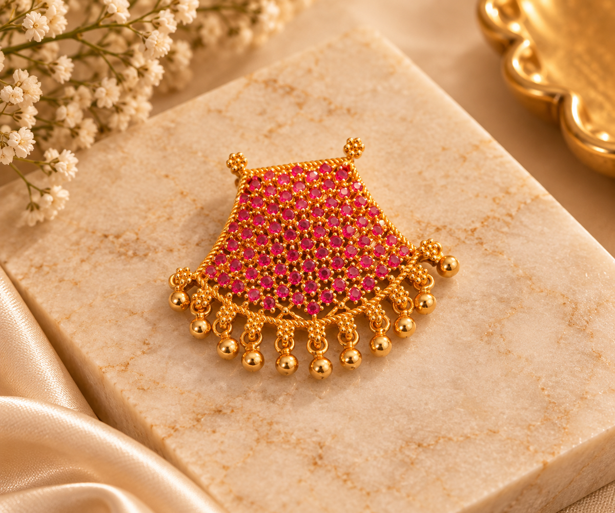 Gulabi Ratna Pendant Gold Plated