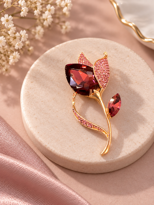 Flower Pin Made Of Zinc Alloy Brooch
