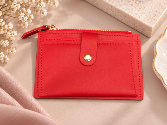 Solid Colours PU Leather Card Holder