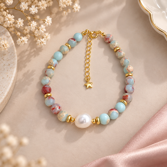 Handmade Natural Stone Pearl Bracelet