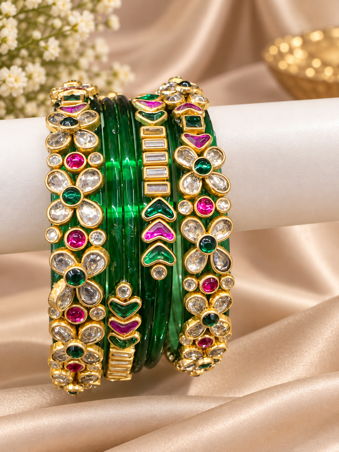 Floral Hand Made Bangles