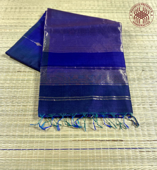 Dark Purple Maheshwari Silk Cotton Saree