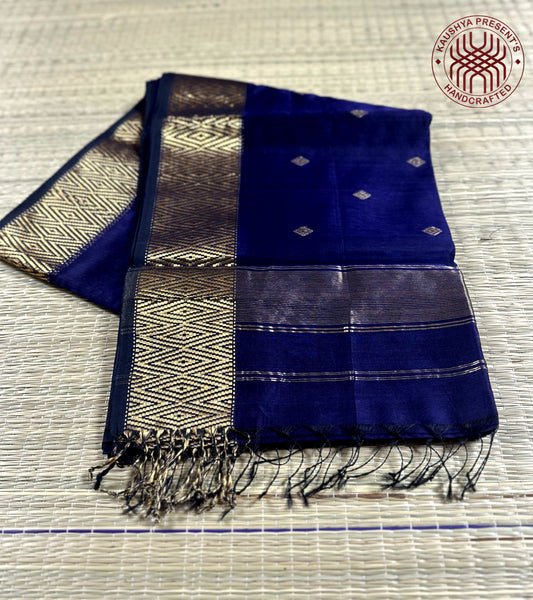 Purple Dual Tone Maheshwari Silk Cotton Saree
