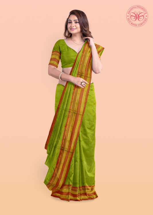 Green Pure Silk Narayanpet Saree