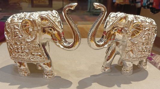 Royal Silver Plated Elephant Show Piece