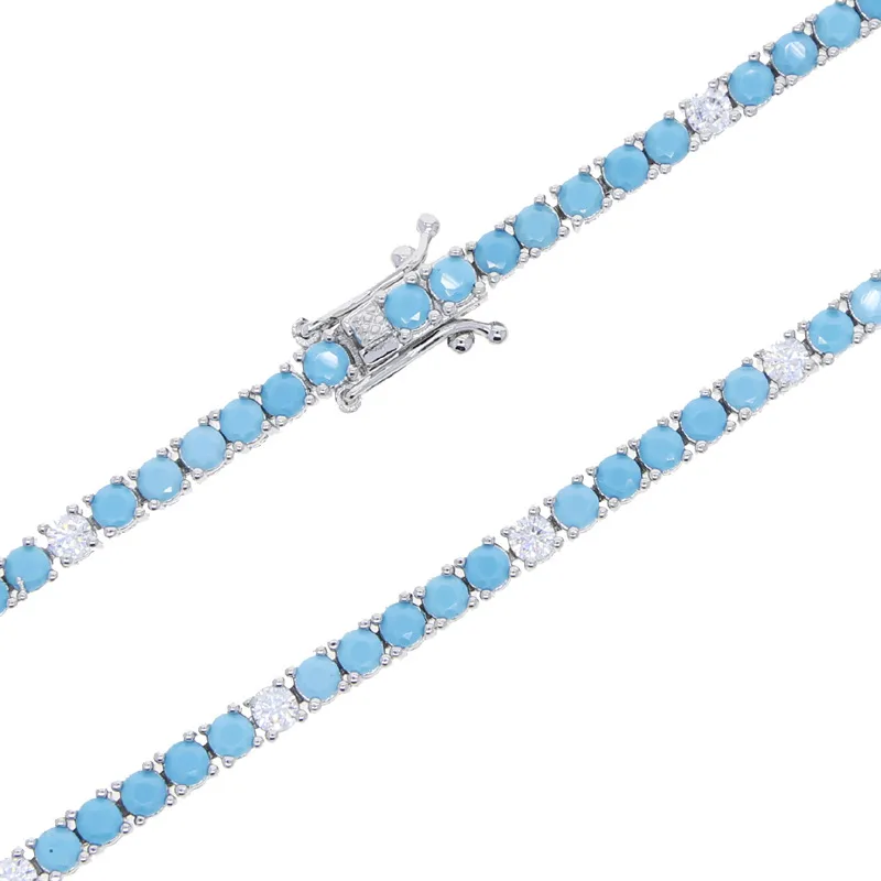 Women's Copper Tennis Chain Bracelet With Electroplated