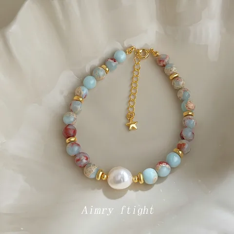 Handmade Natural Stone Pearl Bracelet